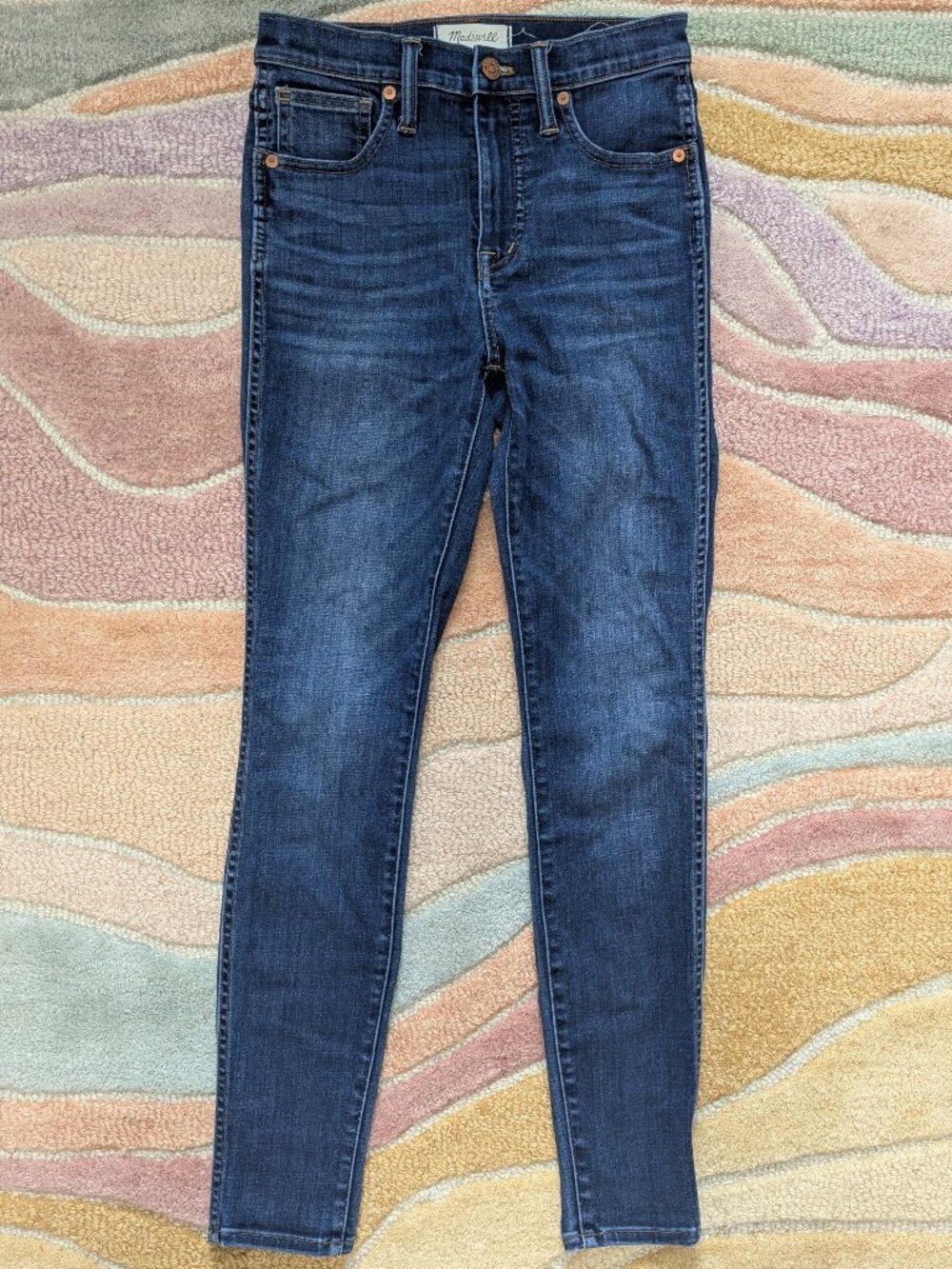Madewell Size 25 10in High-Rise Skinny Jeans in dark blue wash